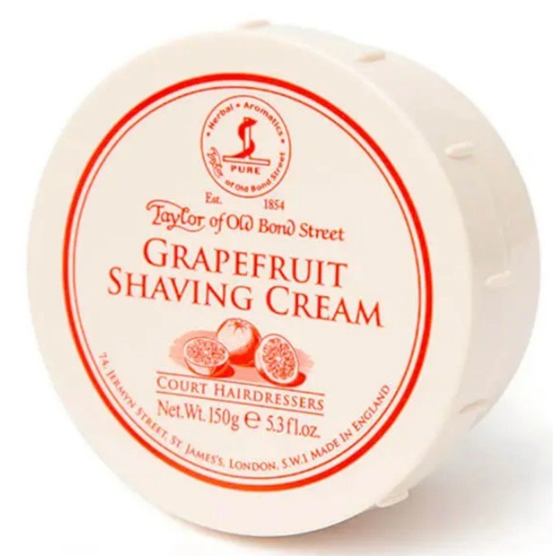 Crème à raser Taylor of Old Bond Street "Grapefruit". Pamplemousse.
