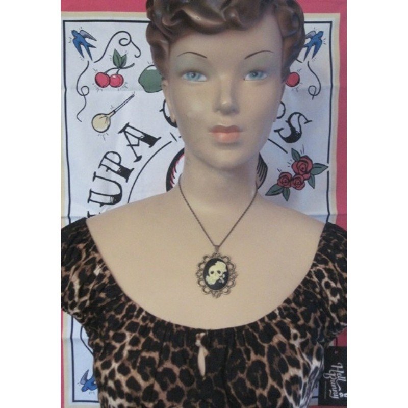 Top leopard "Uma" pin up, rockabilly, retro, vintage par Hell Bunny.