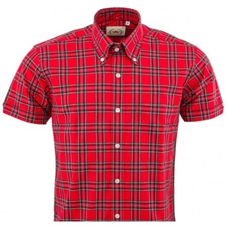 Chemise Relco CK55 ecossais rouge.