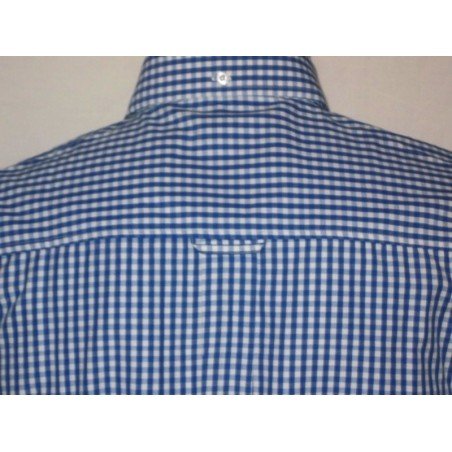 Chemise Relco London vichy 3mm Bleu et blanc.