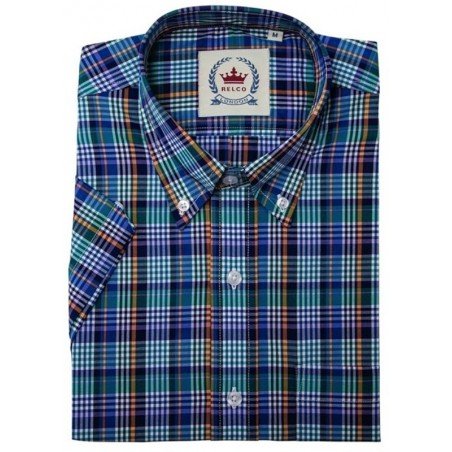 Chemise Relco London CK40.  Multi bleus.