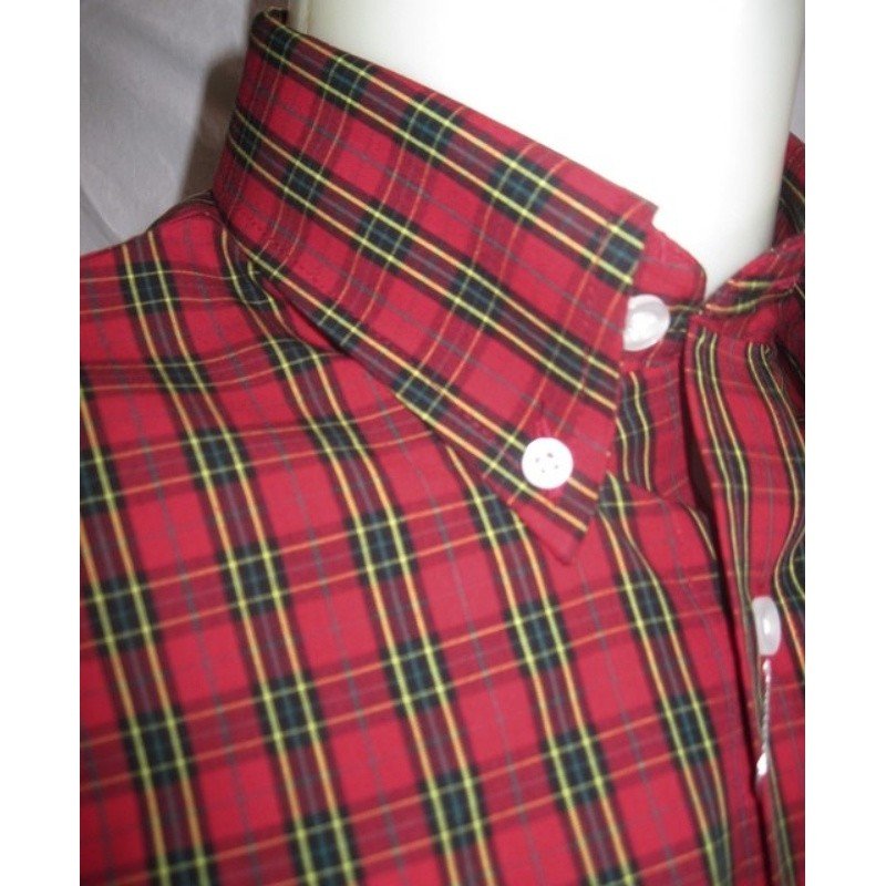 Chemise Relco London. Tartan 01.  rouge + noir + jaune.