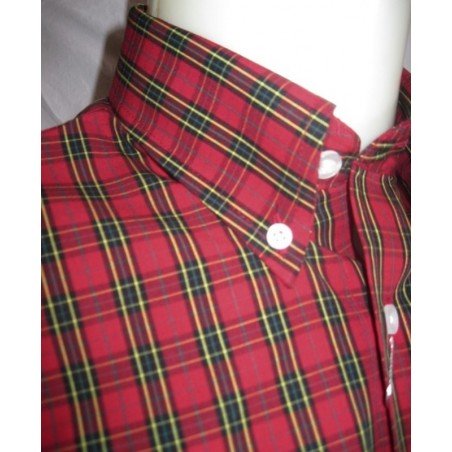 Chemise Relco London. Tartan 01.  rouge + noir + jaune.