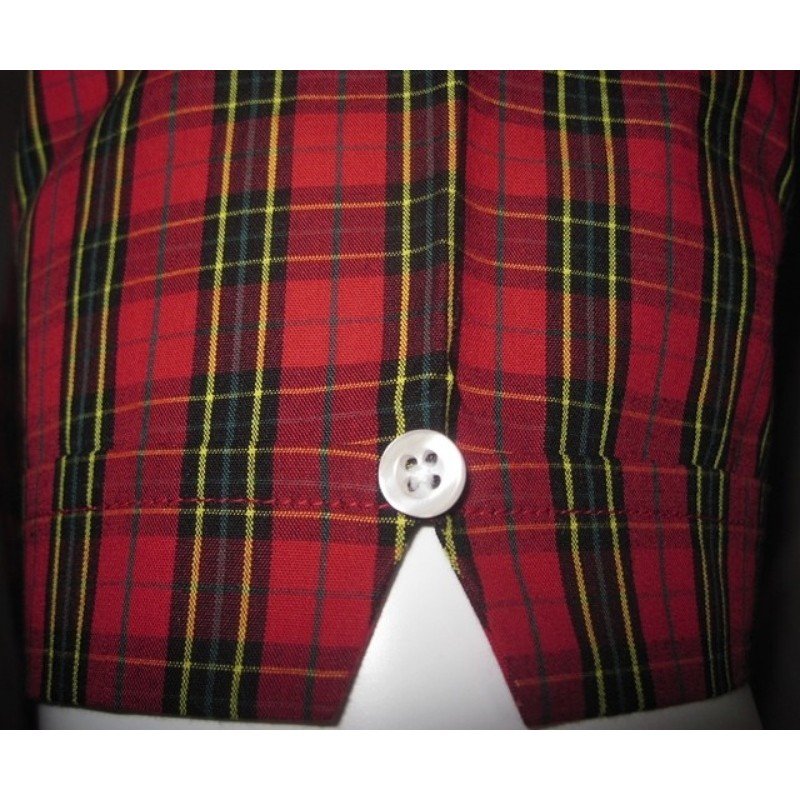 Chemise Relco London. Tartan 01.  rouge + noir + jaune.