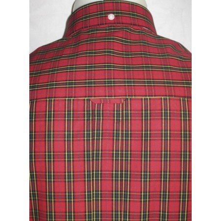 Chemise Relco London. Tartan 01.  rouge + noir + jaune.