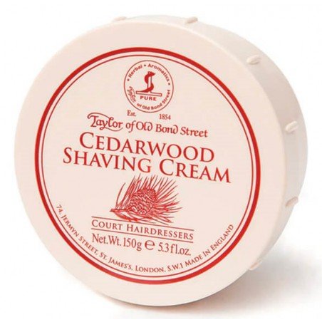 Crème à raser Taylor of Old Bond Street "Cedarwood". Bois de cèdre. 150g.