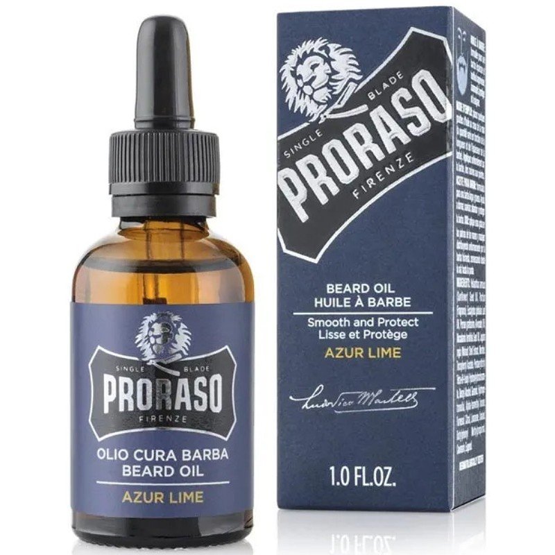 Huile à barbe Proraso. Azur lime (agrumes et menthe). 30ml. Huile à barbe Proraso. Azur lime (agrumes et menthe). 30ml.