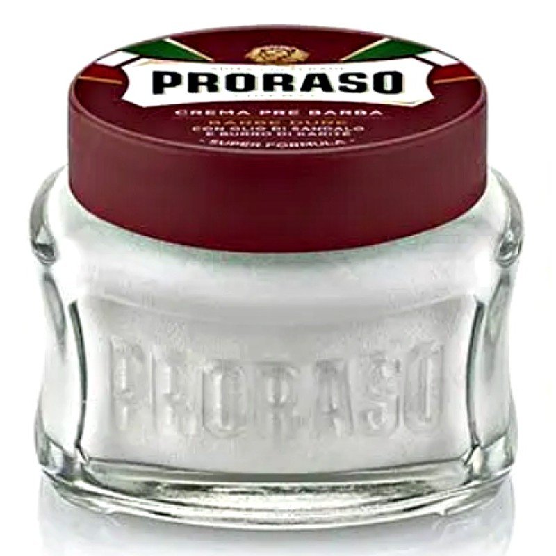 Creme avant-Rasage Proraso . Special Barbe dure. pot de 100 ml.
