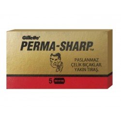 Lames  "Perma-Sharp" stainless". Boite de 5 lames de rasoir