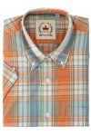 Chemise Relco London CK68 orange + blanc + ciel.