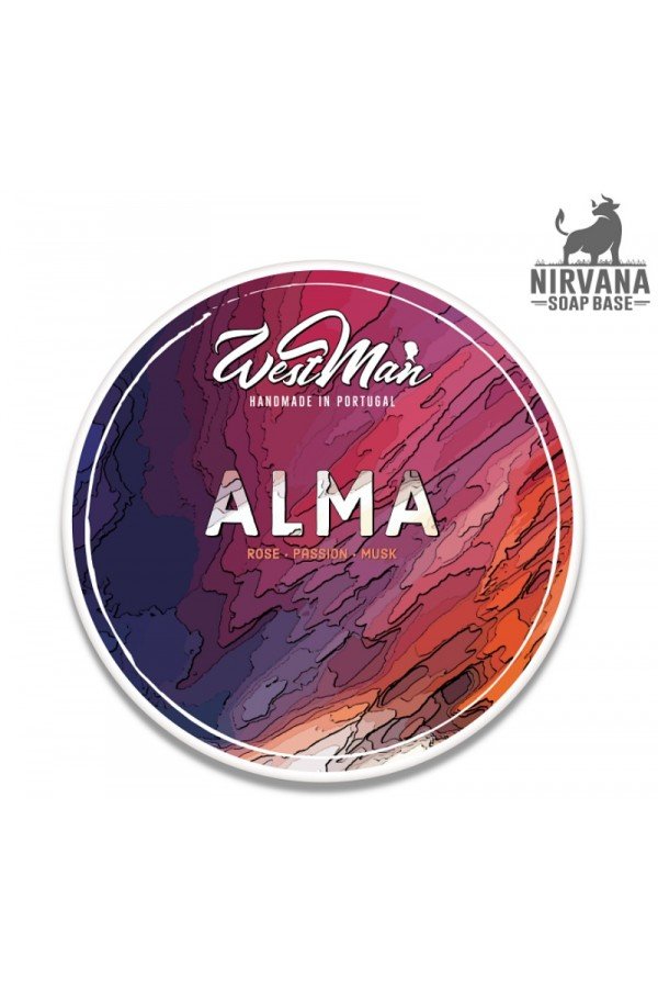 Savon à raser Westman " Alma" . Roses Nouvelle base de savon Nirvana.