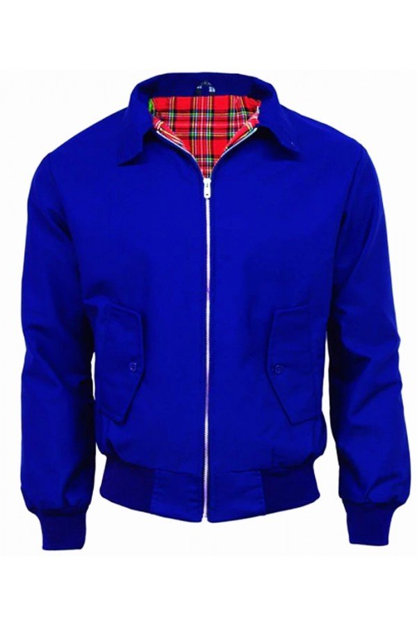 blouson harrington jacket. JB Made in England. Bleu Royal.