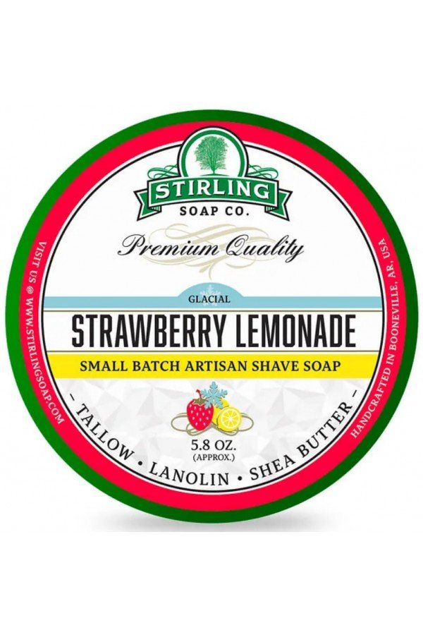 Savon à raser Stirling " Glacial Strawberry  Lemonade" . Fraise et citron glacés