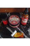 Savon à raser Moon Soaps -Union- présenté avec le baume , blaireau Razorock Amici, rasoir Timor et lames Shark