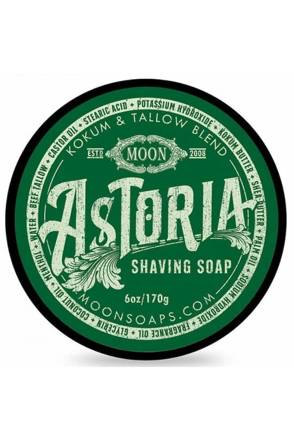 Savon à raser Moon Soaps "Astoria" . Savon frais aux notes boisées-acquatiques