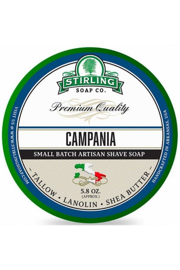 savon à raser Stirling "Campania". Pot de 170ml.