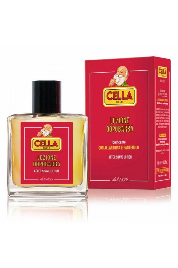 Après-rasage Cella Milano "Lozione Dopobarba".  100 ml et sa boite de présentation