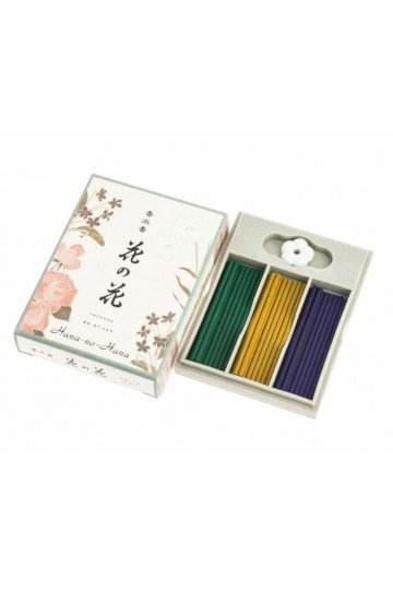 Coffret encens japonais "Hana no Hana" Santal Fleurs. 30 bâtons courts.
