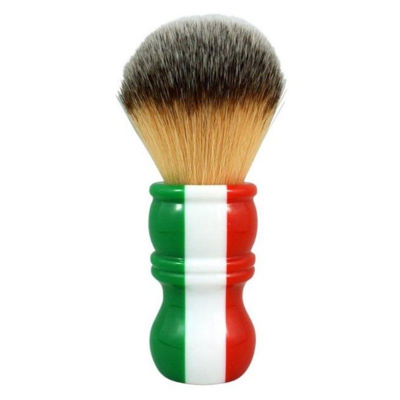 Blaireau Razorock "italian barber" poils synthetiques manche resine couleur italiennes