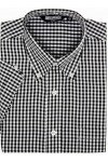Chemise Relco London, vichy noir et blanc. chemise retro anglaise. Manches courtes.