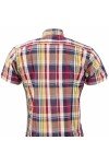 Chemise Relco CK69 de dos. Violet et jaune.