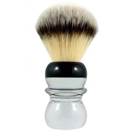 Blaireau Razorock "BC Silvertip Plissoft". Poils synthétiques. Diamètre base touffe 24 mm.
