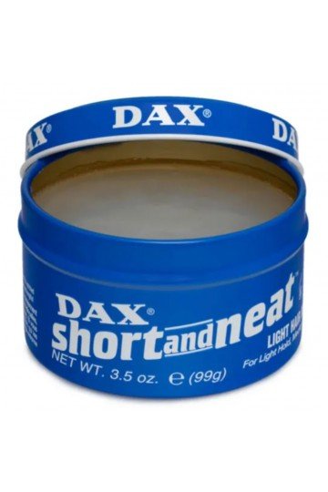 Cire cheveux Dax bleu. Gomina fixation légère. Coiffures retro.