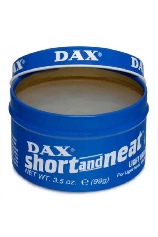 Cire cheveux Dax bleu. Gomina fixation légère. Coiffures retro.