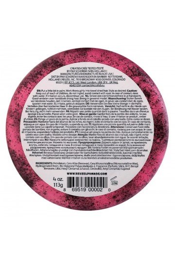 Cire pommade cheveux Reuzel fixation Forte. Gomina "Pink" cire d'abeille.