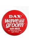 Cire pour cheveux Dax "red". Pot rouge 99g. Coiffure style retro vintage.