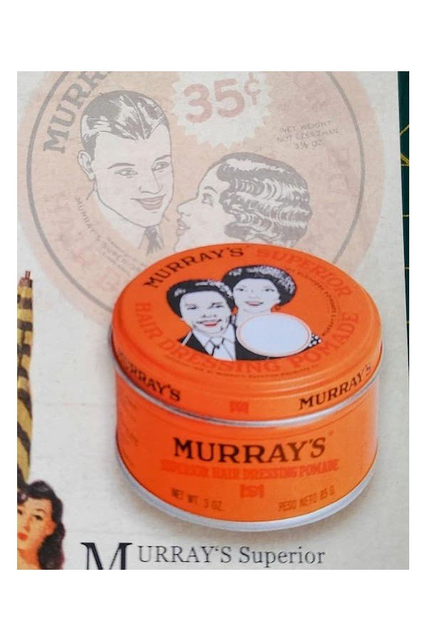 Gomina Murray's "Superior" fixation Forte. Cire cheveux retro. Depuis 1926.
