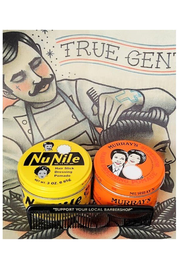 Gomina Murray's "Superior" fixation extra-forte + Gomina Nu Nile fixation moyenne + peigne barbershop.