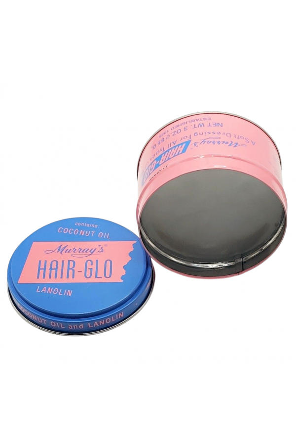 Gomina murrays "Hair Glo" fixation moyenne brillante. Made in USA depuis 1925.