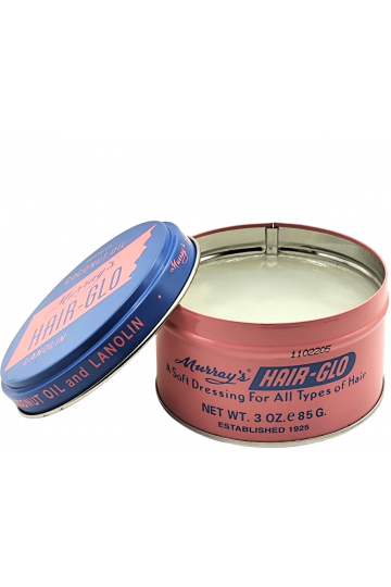 Gomina Murrays "Hair Glo" fixation moyenne brillante. Cire cheveux retro.