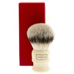 Blaireau Simpson "Trafalgar T1". Poils synthétiques. Diamètre base touffe 23 mm. Avec sa boite de présentation rouge.