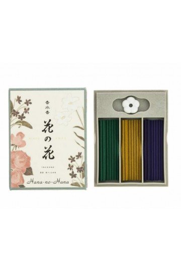 Coffret encens japonais "Hana no Hana" Santal Fleurs. 30 bâtons courts.