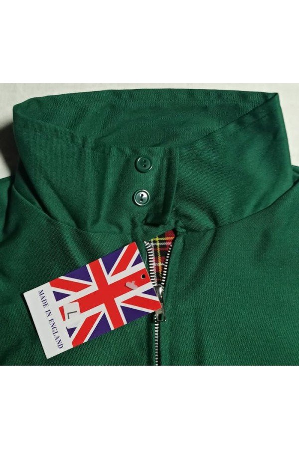 harrington jacket JB Made In England. Vert bouteille.