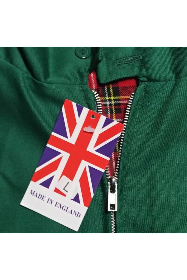 harrington jacket JB Made In England. Vert bouteille.