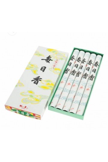 Encens Viva Mainichikoh santal. Long. Coffret de 5 rouleaux.
