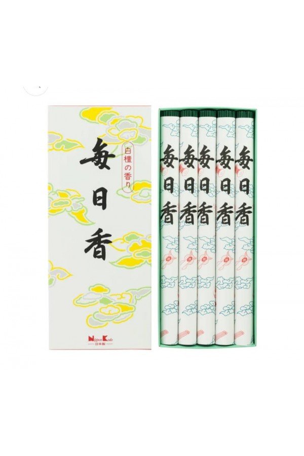 Encens japonais Viva Mainichikoh. Coffret 5 rouleaux long. 250 bâtons.