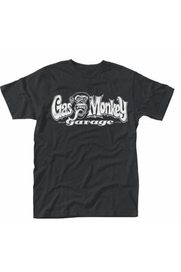 T-shirt noir Gas Monkey Garage. Dallas Texas. T-shirt officiel.