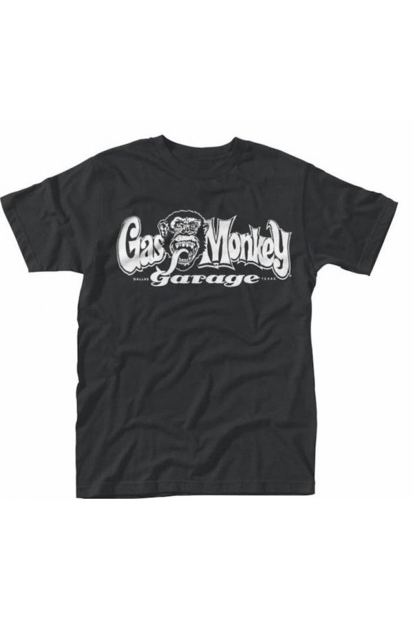 T-shirt noir Gas Monkey Garage. Dallas Texas. T-shirt officiel.