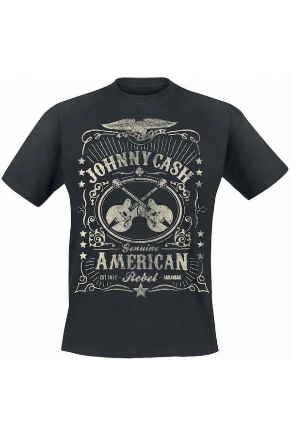 T-shirt Johnny Cash officiel. Genuine American Rebel.