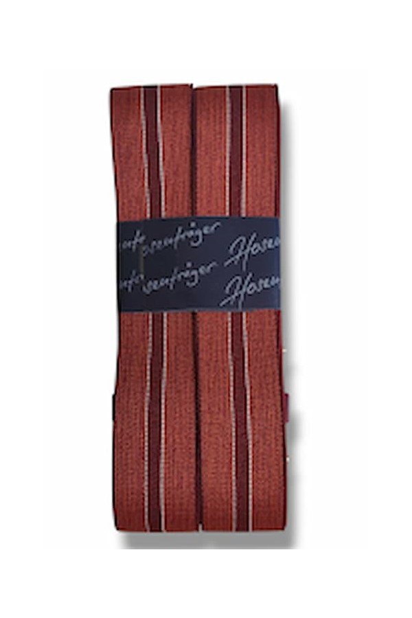 Bretelles homme retro larges 36 mm. A pinces. Rayées bordeaux. Authentique et vintage.