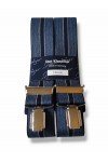 Bretelles "Der Klassiker" larges à pinces rayées bleu. 36 mm.