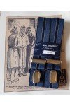 Bretelles "Der Klassiker" larges à pinces rayées bleu. 36 mm.