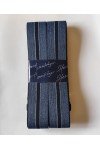 Bretelles "Der Klassiker" larges à pinces rayées bleu. 36 mm.