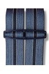 Bretelles "Der Klassiker" larges à pinces rayées bleu. 36 mm.