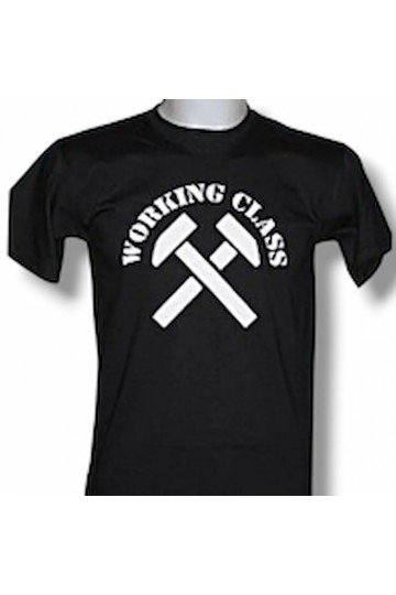 T-shirt Working Class. Noir blanc.