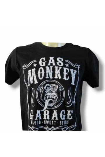 T-shirt Gas Monkey Garage " Blood Sweat Beers ". Serie télé